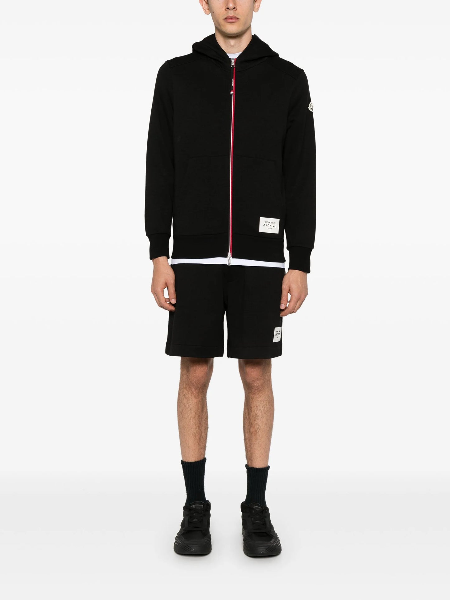 Moncler hoodie zippé à logo appliqué